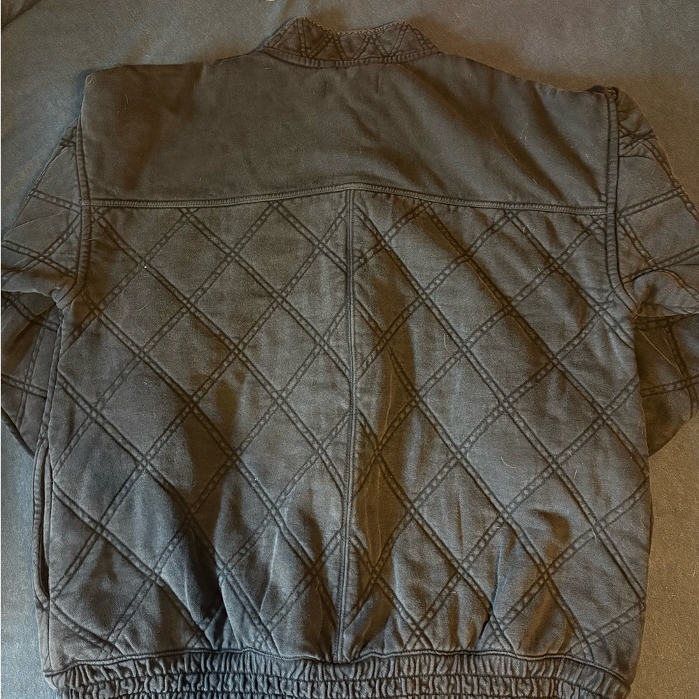 Free People Quilted Black Jacket - Picture 2 of 3